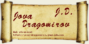 Jova Dragomirov vizit kartica